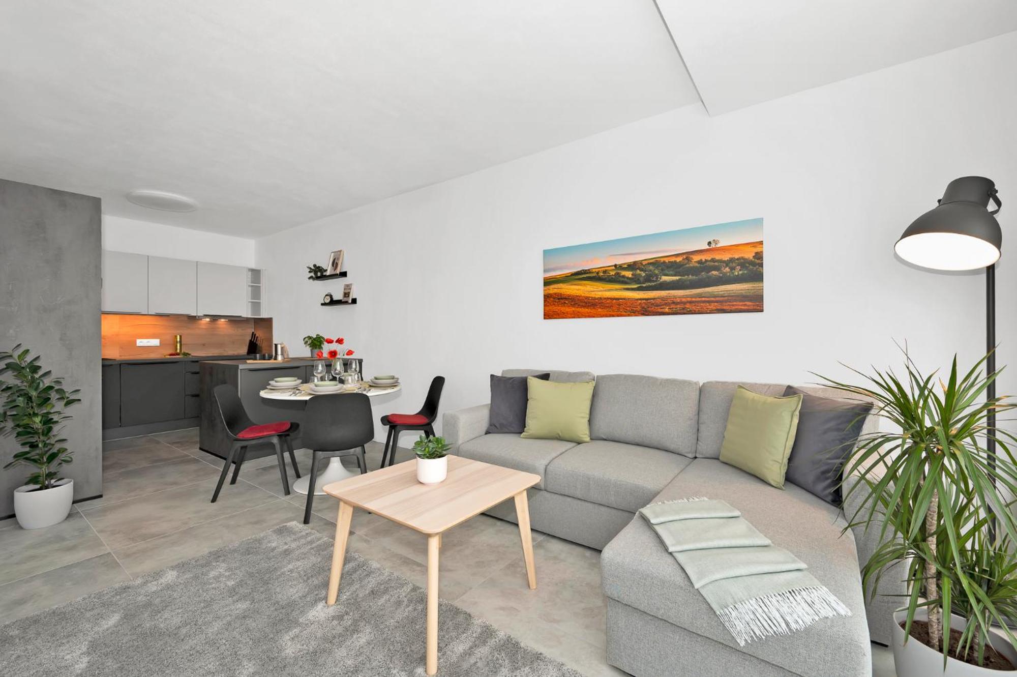 Fully Equipped Apartments With Terraces, Free Garage Parking, Netflix & Ac - By Apartmany Slapanice Cz Dış mekan fotoğraf